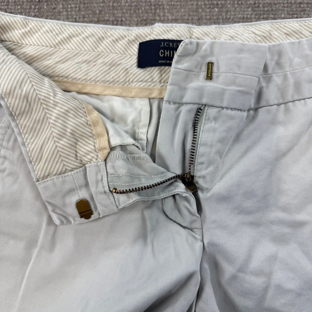 J.Crew Chino Shorts Women's Size 2 Beige Cotton Twill Mid Rise 3 Inch Inseam
